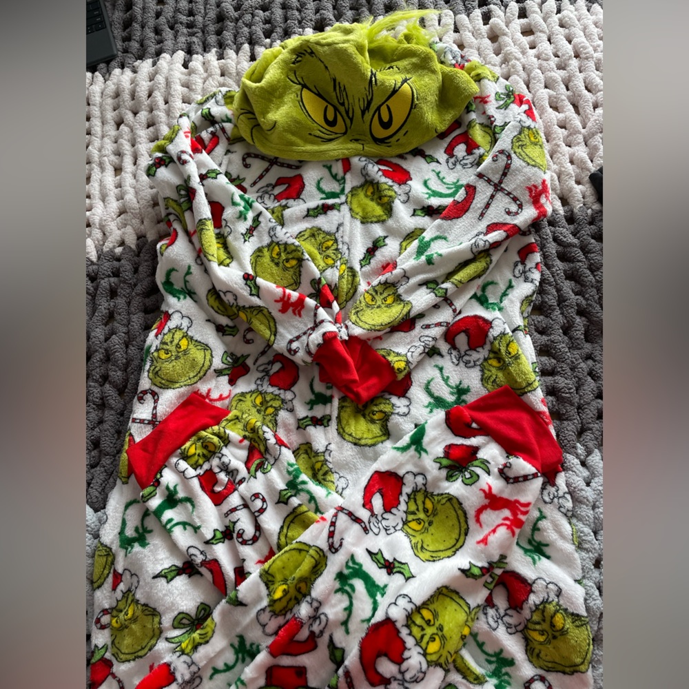Grinch Christmas Onezie With Pockets